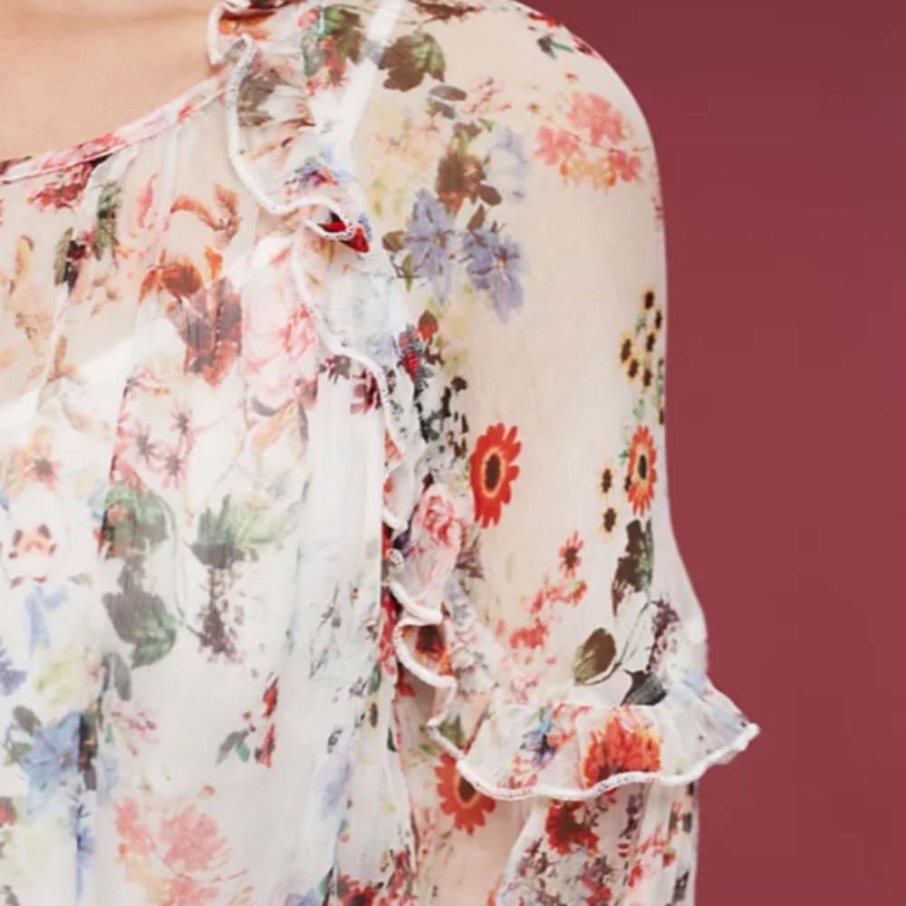 ✨Last Call✨ Anthropologie x HD in Paris Leda Floral Blouse - Picture 2 of 8